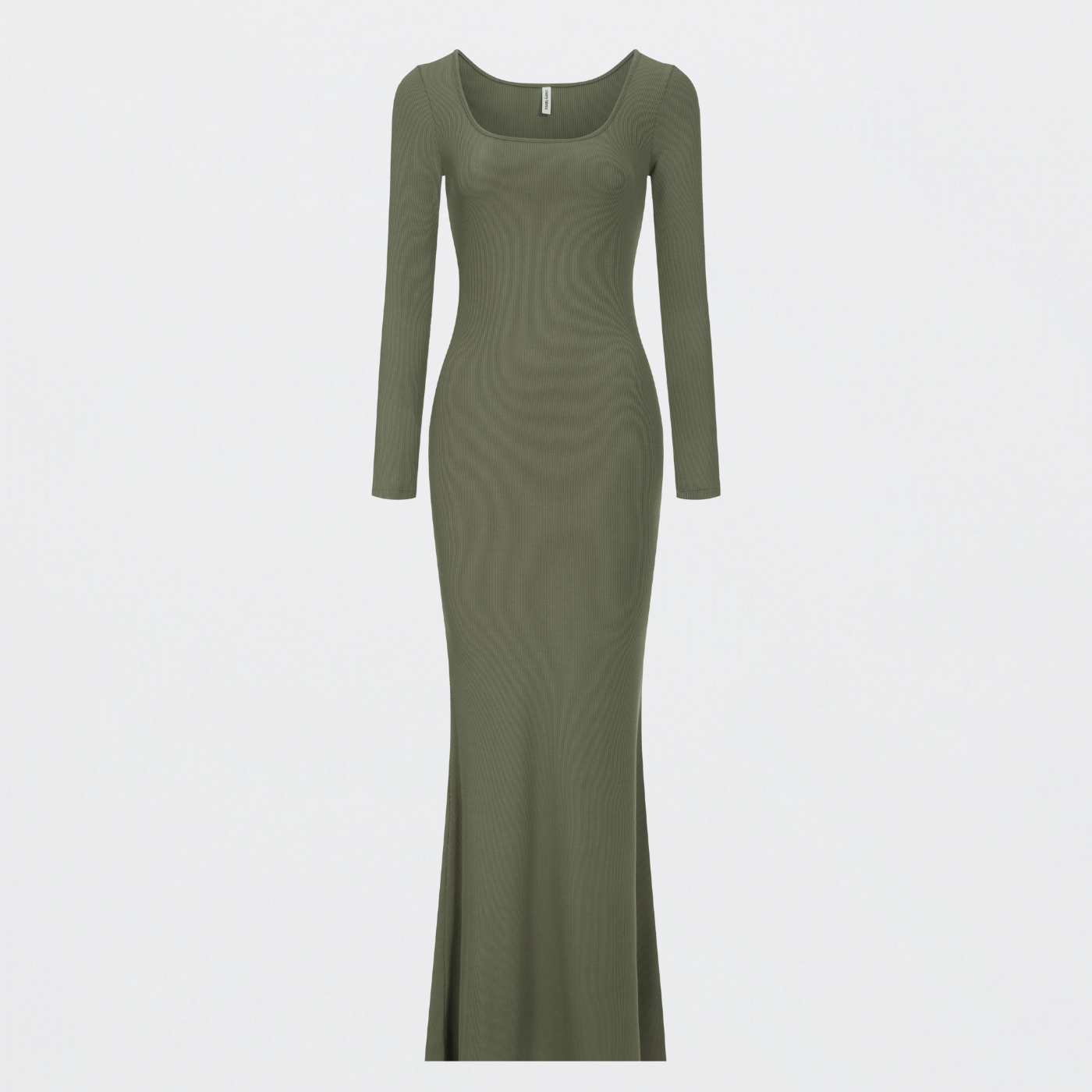 Ribbed long sleeve maxi dress
