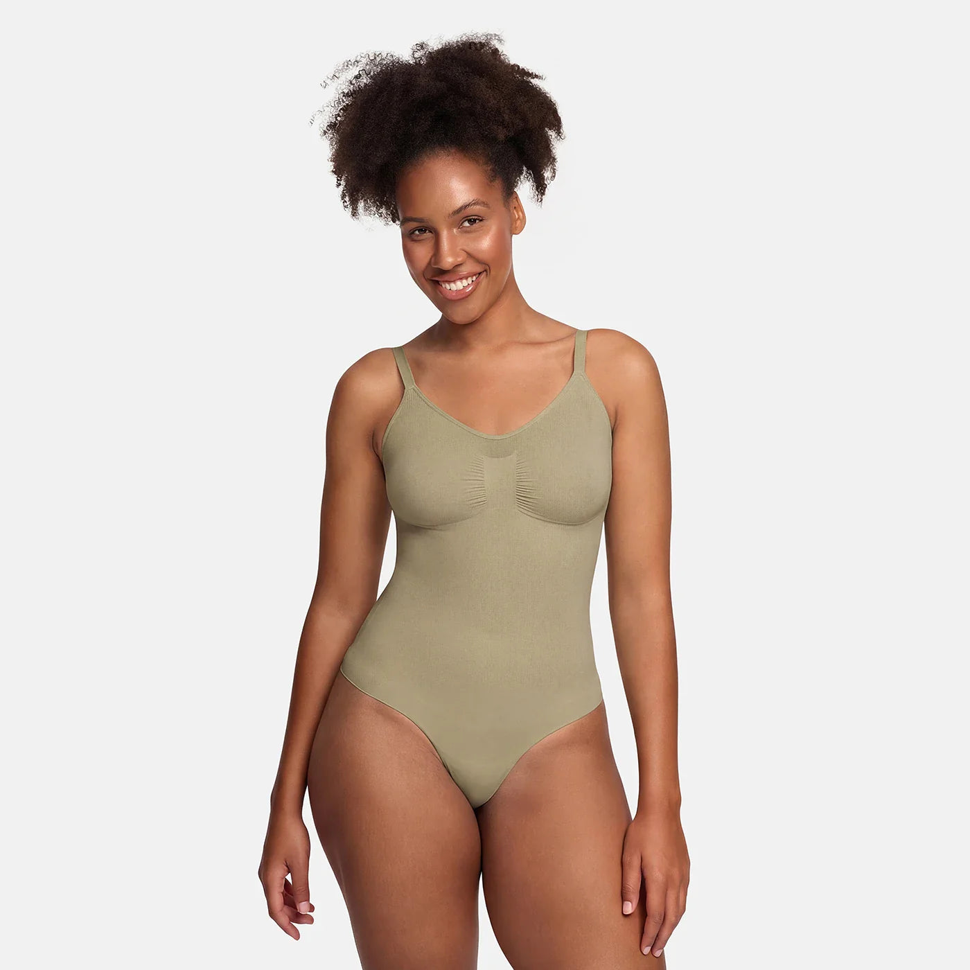 Bodysuit sculpting shapewear with thong