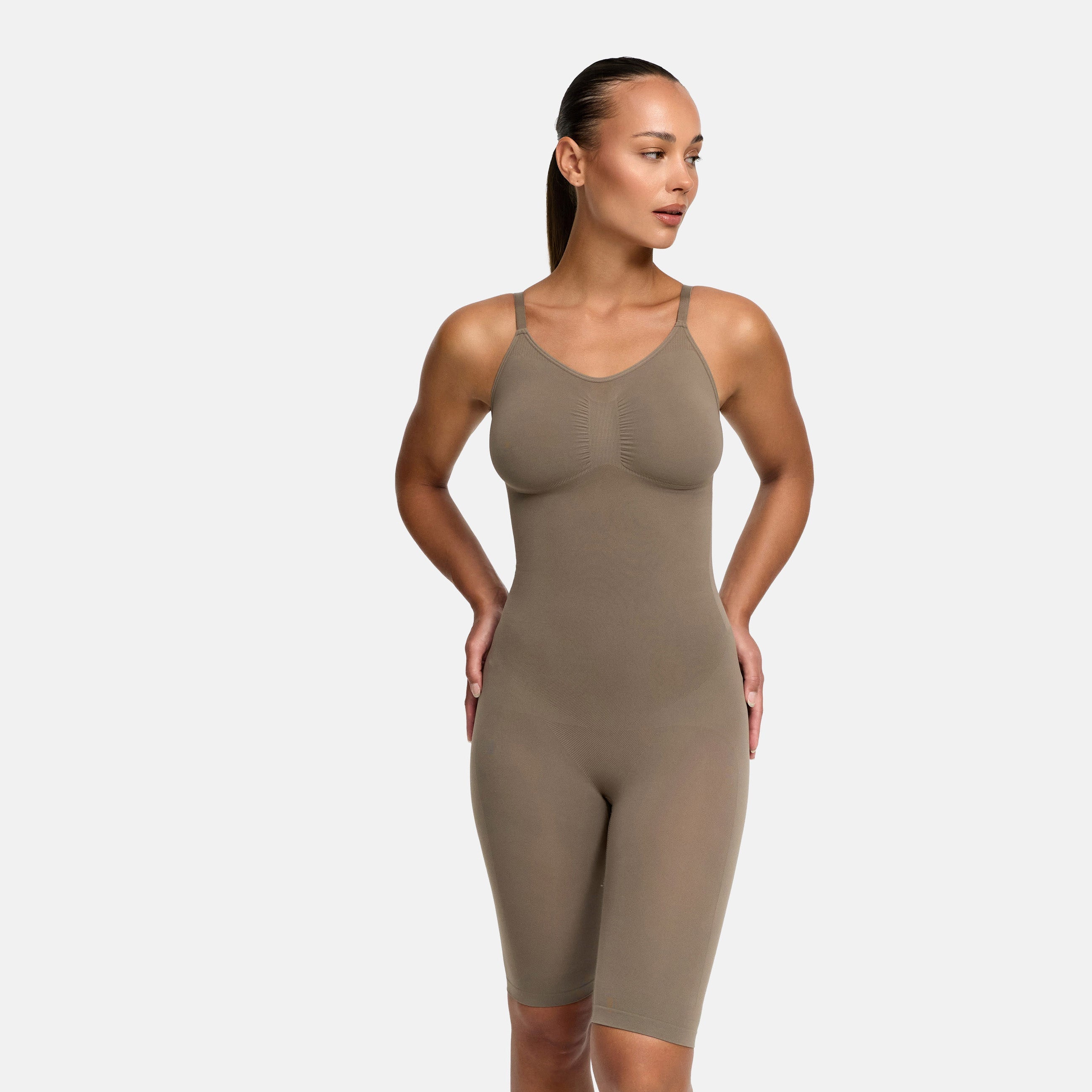 Bodysuit sculpting shapewear with shorts