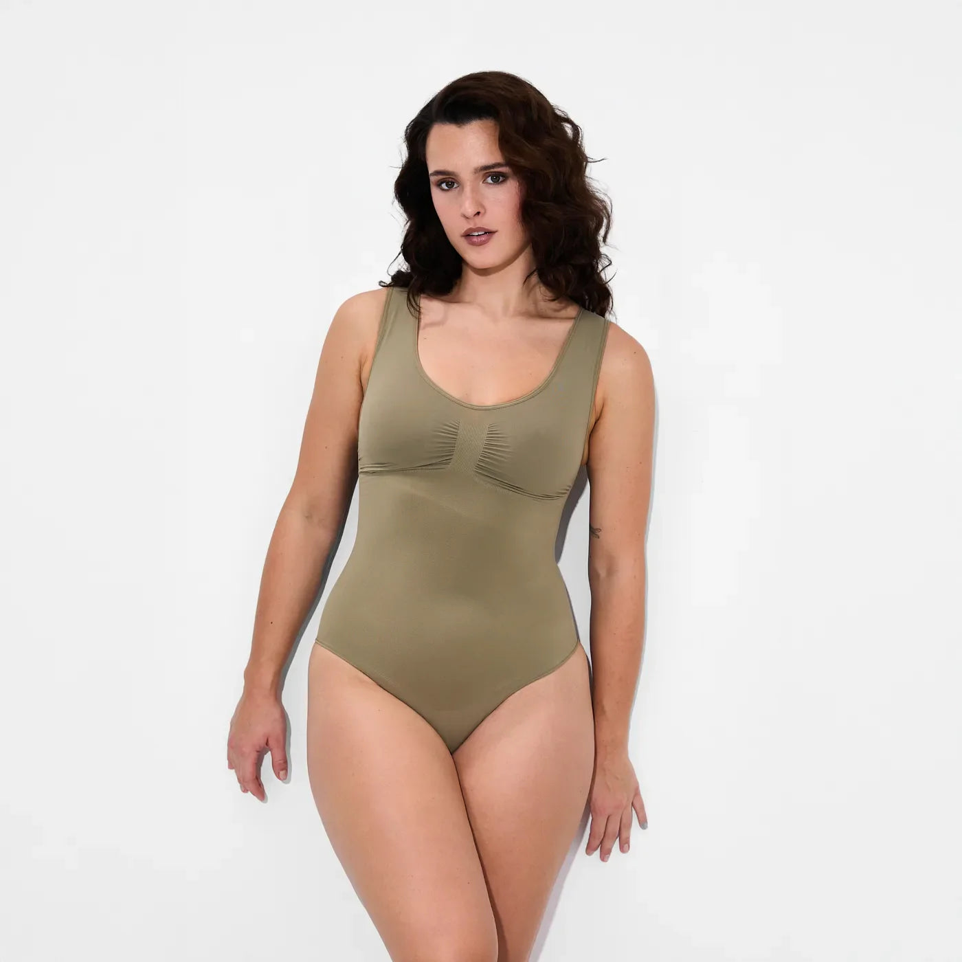 Tank bodysuit sculpting shapewear with briefs