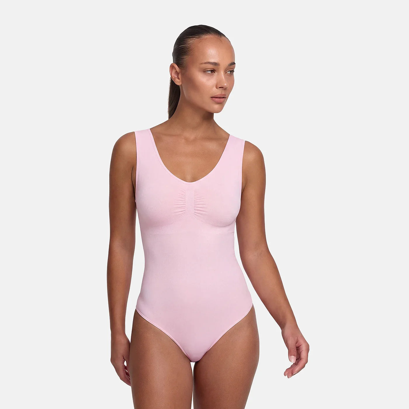 Tank bodysuit sculpting shapewear with thong