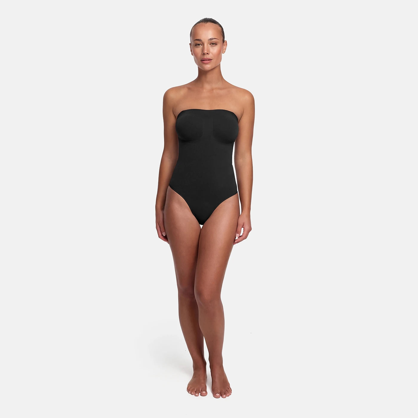 Strapless bodysuit sculpting shapewear with briefs