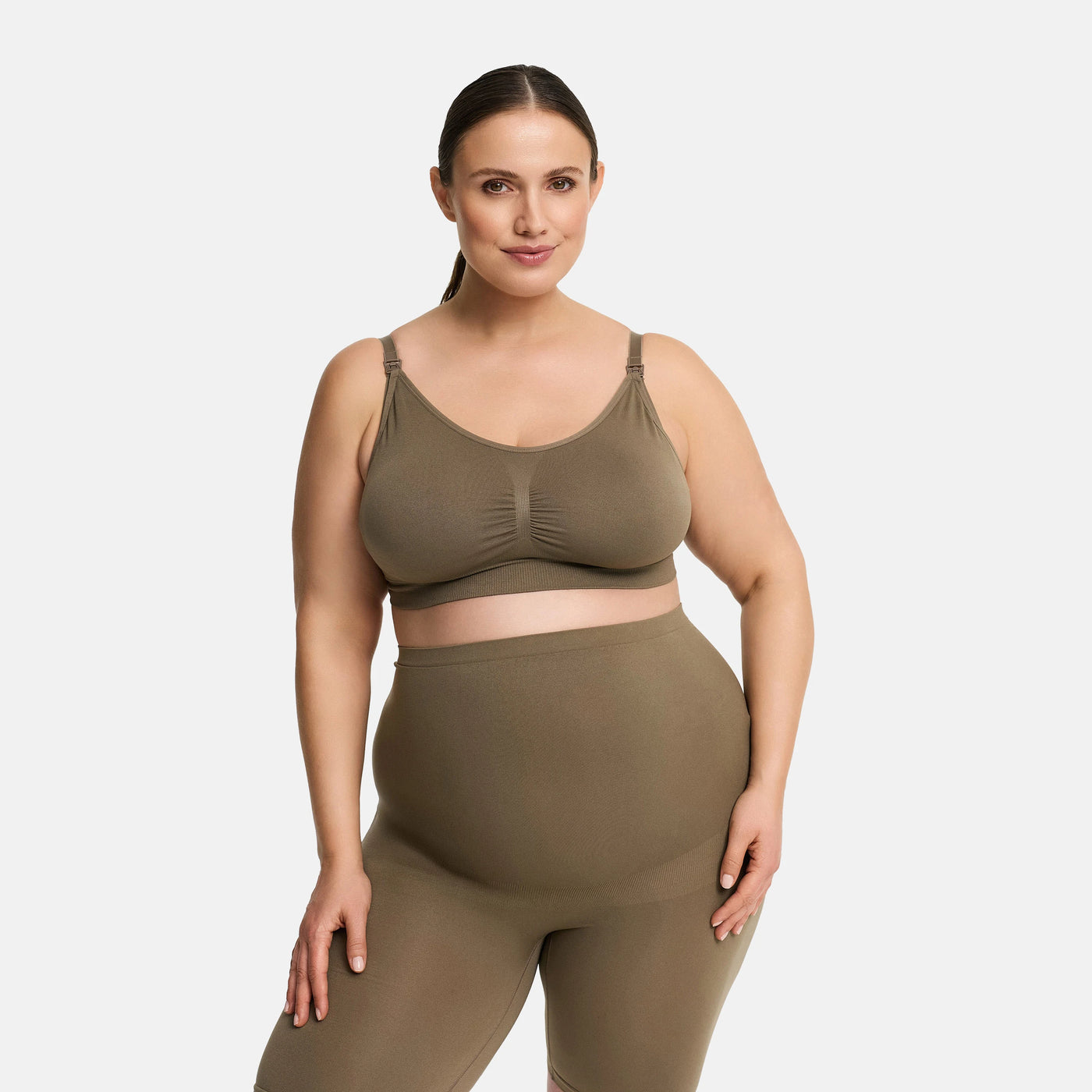 Seamless nursing bra
