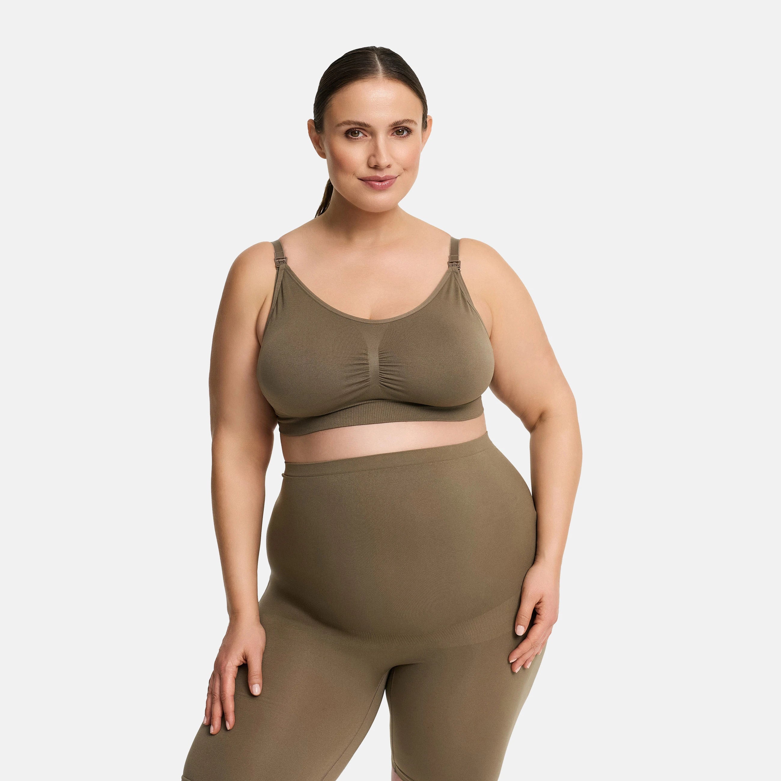 Seamless nursing bra