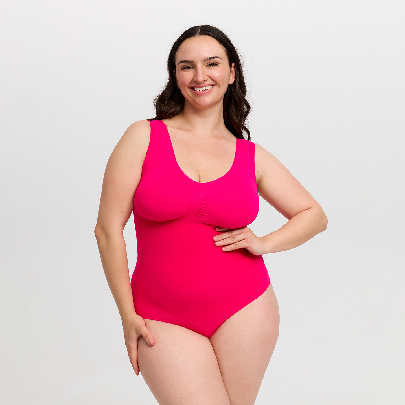 Tank bodysuit sculpting shapewear with thong