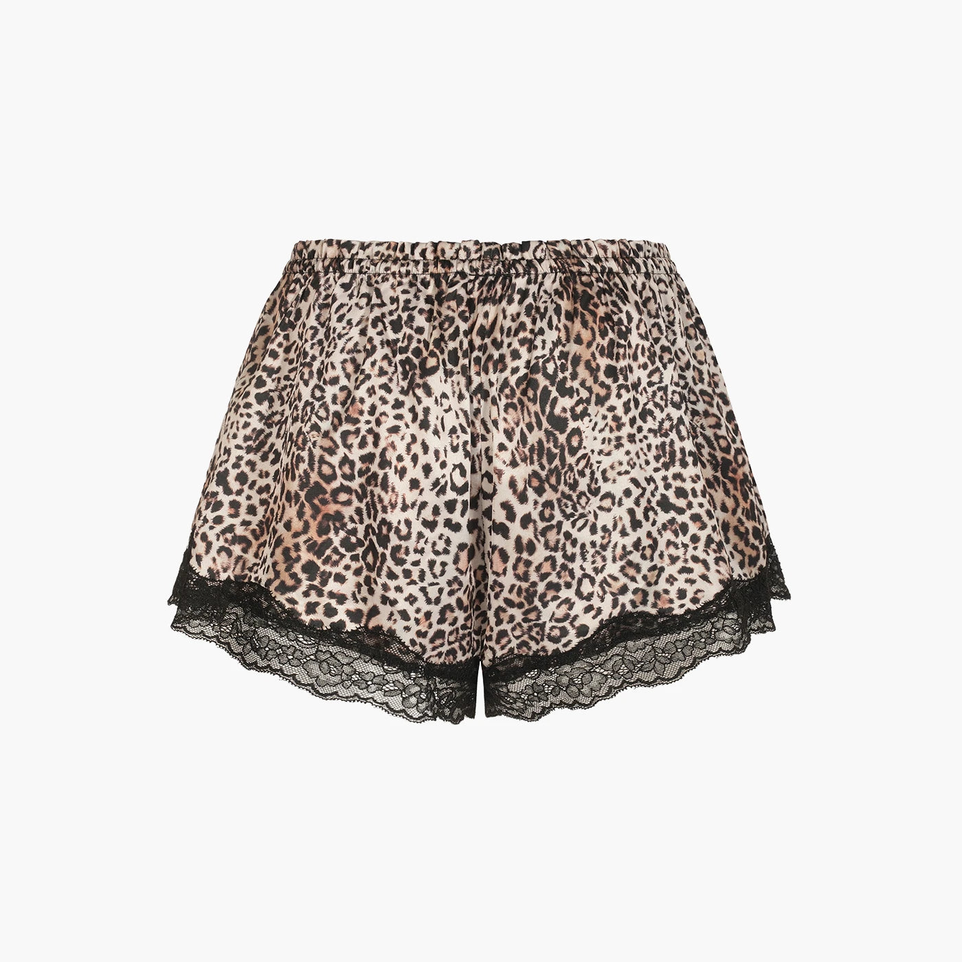 Satin shorts with lace