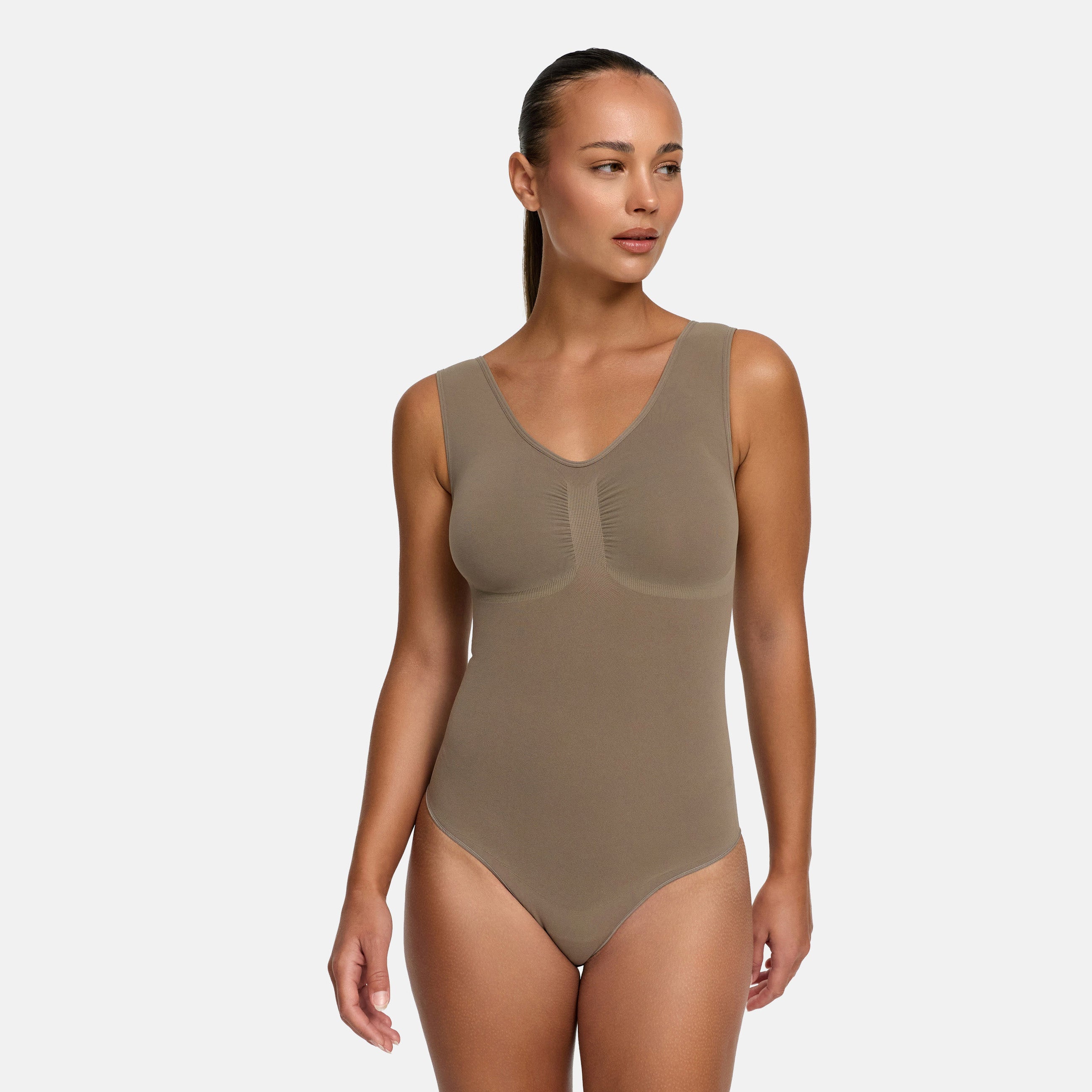 Tank Bodysuit Sculpting Shapewear avec string (#2)