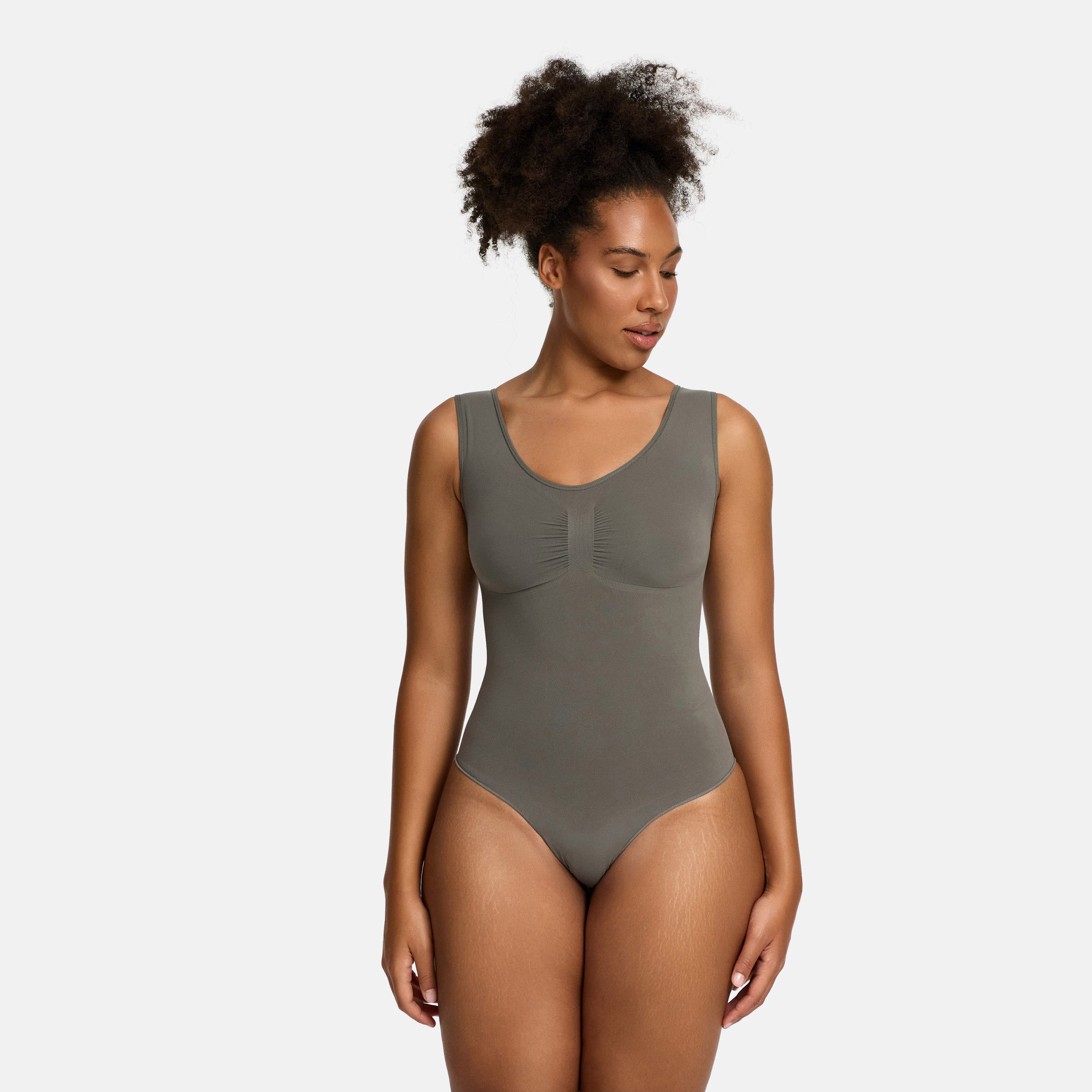 Tank Bodysuit Sculpting Shapewear avec string (#2)