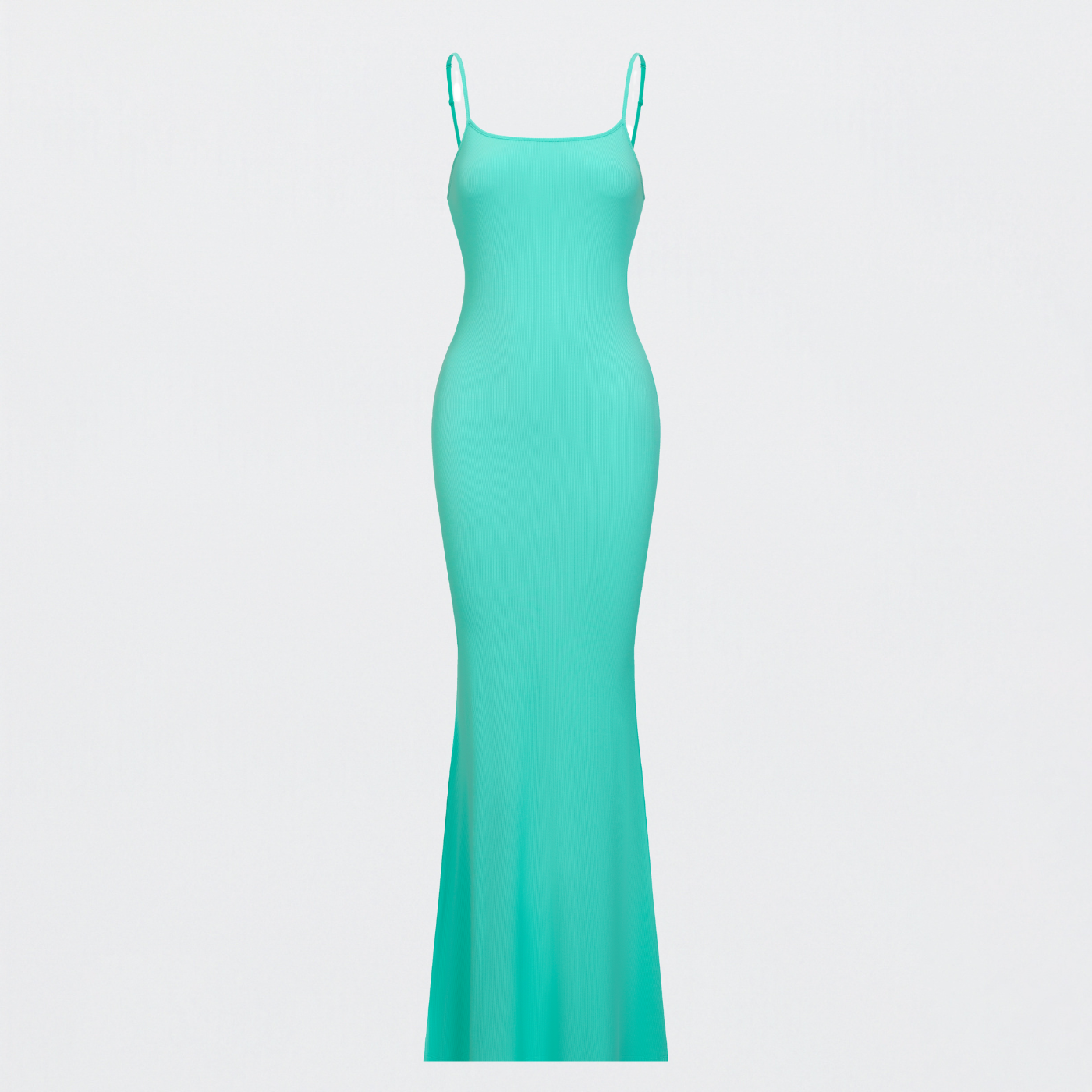 Robe maxi côtelée à bretelles fines