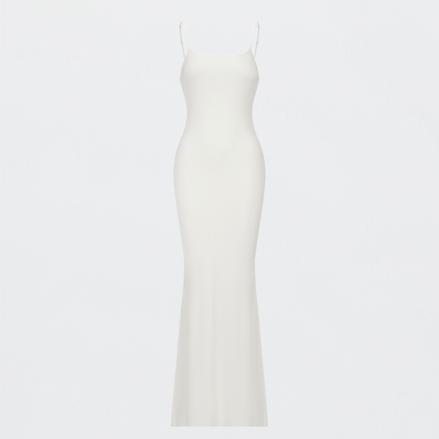 Robe maxi côtelée à bretelles fines
