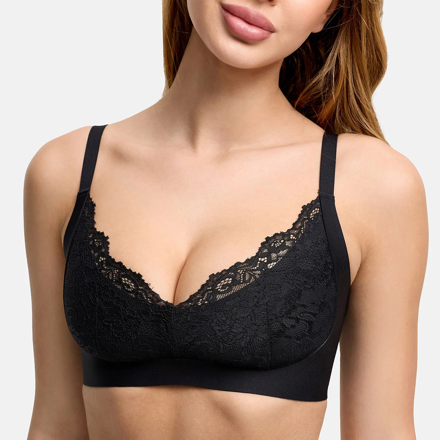 Reggiseno push-up comfort con pizzo