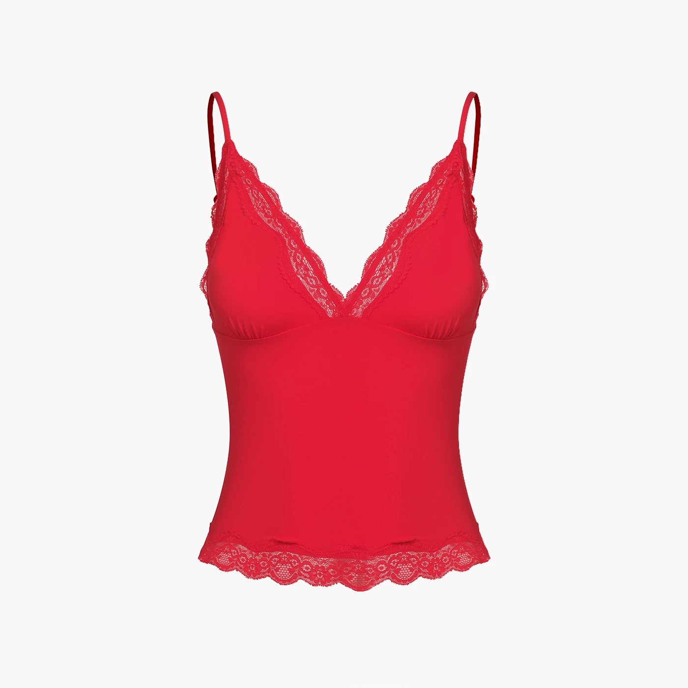 Top con scollo profondo in pizzo