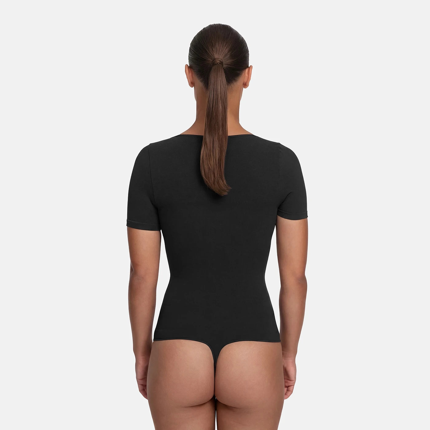 T-shirt bodysuit sculptende shapewear met string