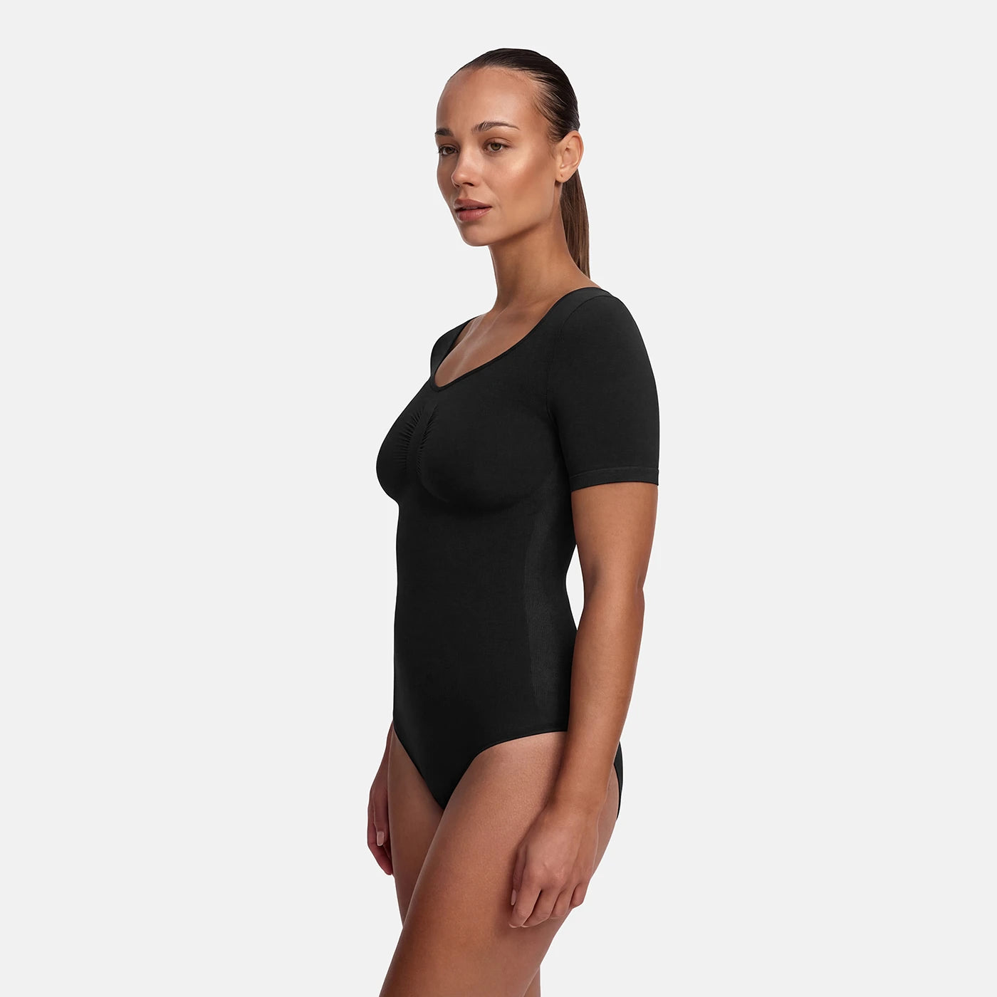 T-shirt bodysuit sculptende shapewear met string