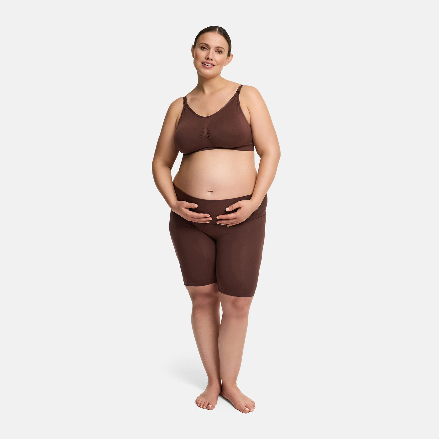 Naadloze positiebroek met hoge tailleband