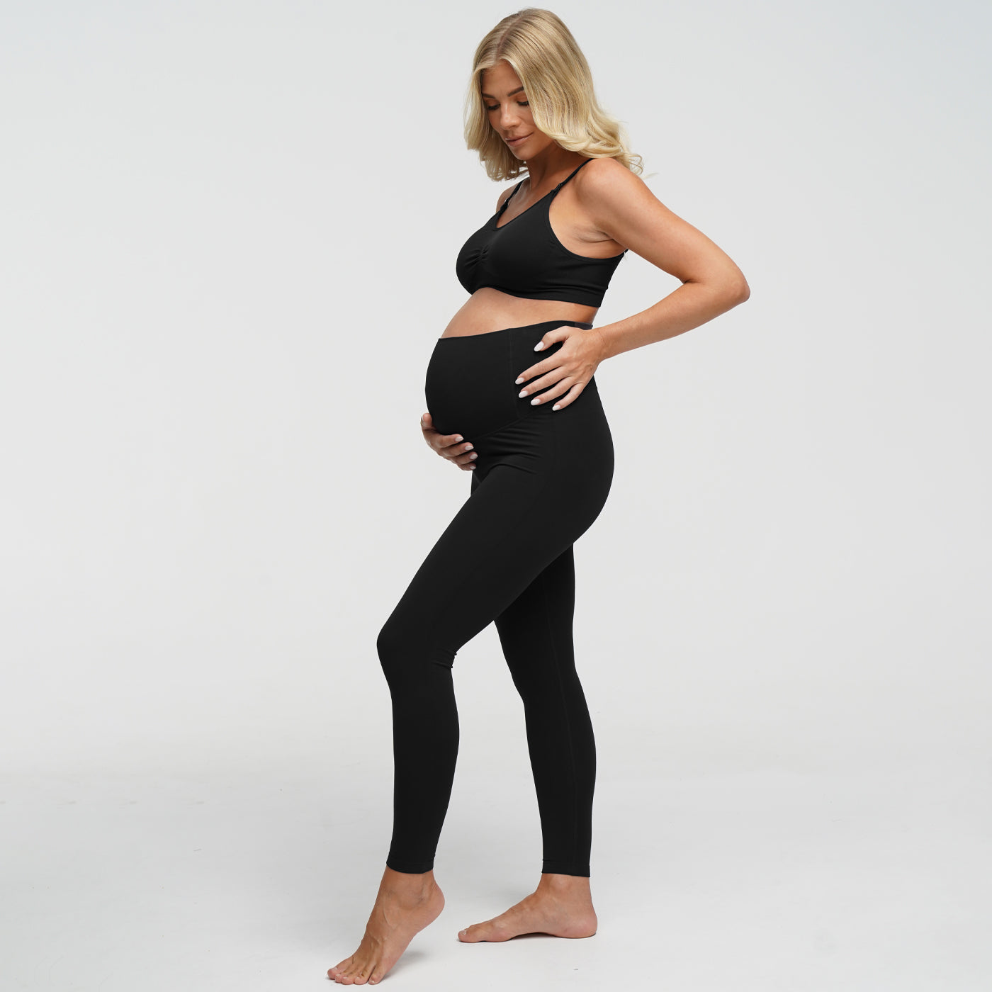 Naadloze positie legging met een hoge tailleband