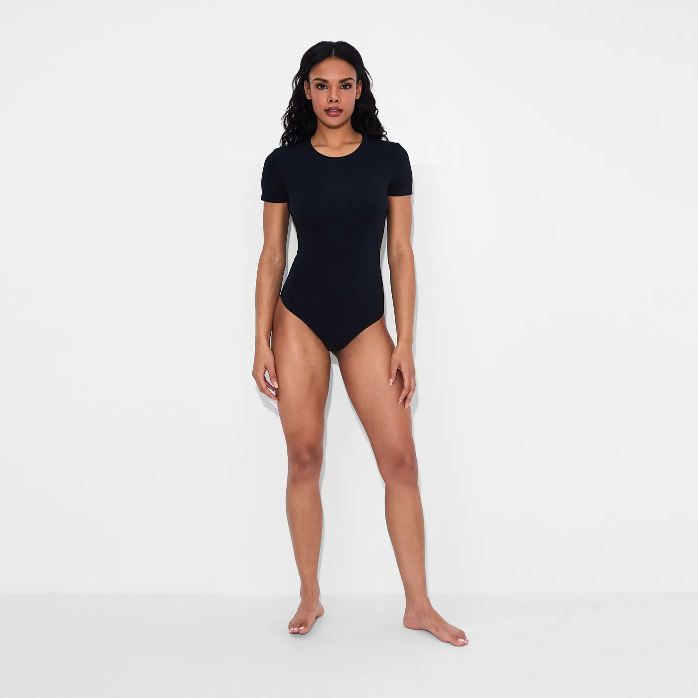 T-shirt body met ronde hals