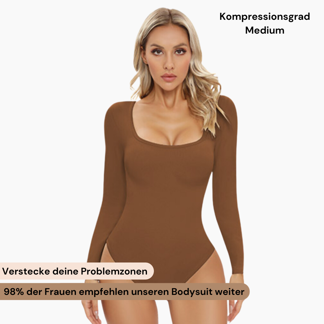 Uzun Kollu Bodysuit Şekillendirici Shapewear